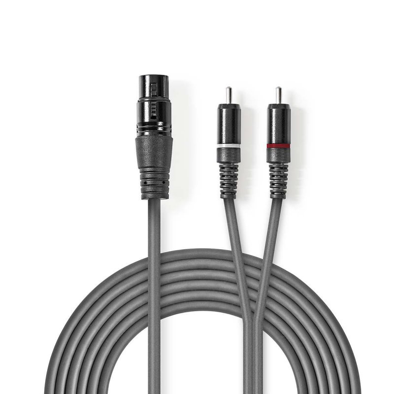 Vyvážený Audio kabel | XLR 3kolíková Zásuvka  COTH15220GY15 - obrázek produktu
