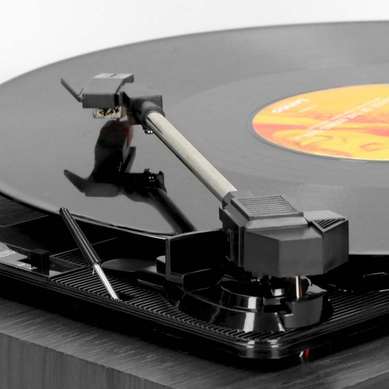Dřevěný gramofon s vestavěnými reproduktory černý LS-10BK - obrázek č. 8