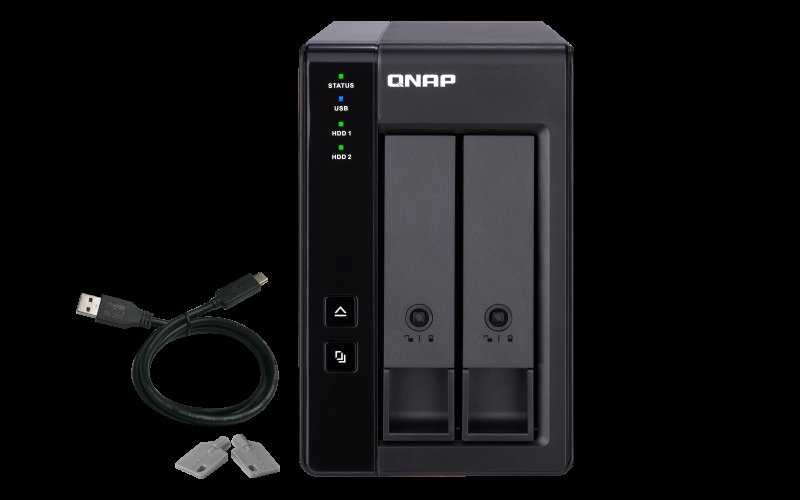 QNAP TR-002 rozšiřovací jednotka pro PC či QNAP NAS (2x SATA /  1x USB 3.1 typu C - Gen 2) - obrázek produktu