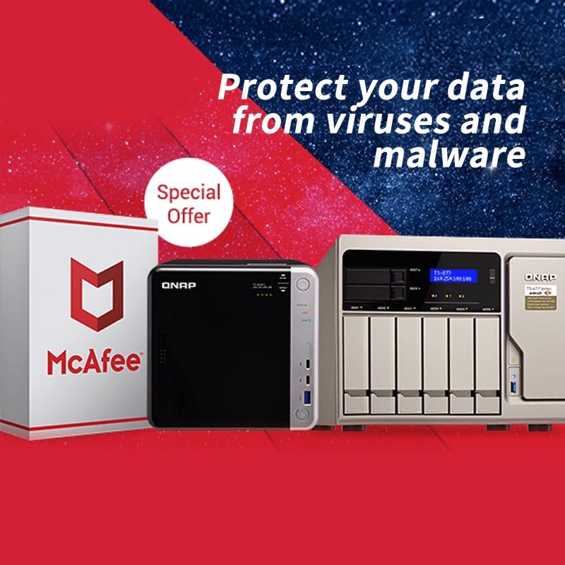 QNAP LS-MCAFEE-3Y - McAfee antivirus 3 years license, Physical Package - obrázek produktu