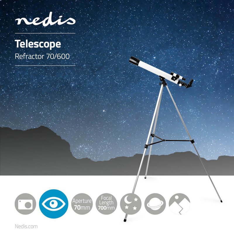 Teleskop | Clona: 70 mm | Ohnisková vzdálenost: 700 mm  SCTE7070WT - obrázek č. 1