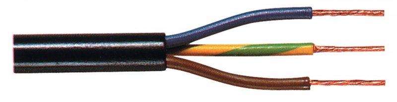 Napájecí Kabel na Cívce 3x 0.75 mm² 100 m Černá TASR-C127-BLK - obrázek produktu