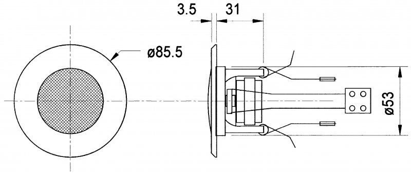 DL 5 - 8 Ohm - 5 cm (2") stropní reproduktor VS-DL5 - obrázek č. 2