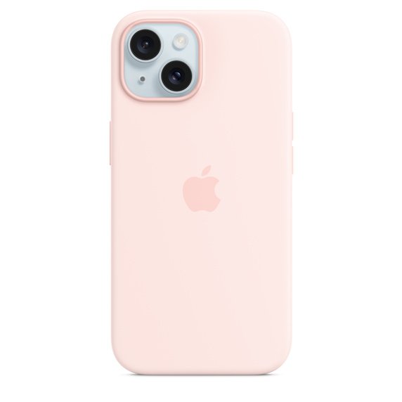 iPhone 15 Silicone Case with MS - Light Pink - obrázek produktu