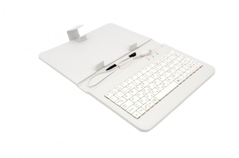 AIREN AiTab Leather Case 1 with USB Keyboard 7" WHITE (CZ/ SK/ DE/ UK/ US.. layout) - obrázek produktu