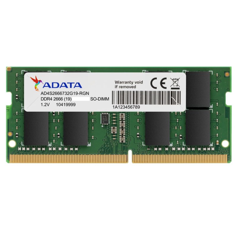 Adata/ SO-DIMM DDR4/ 4GB/ 2666MHz/ CL19/ 1x4GB - obrázek produktu