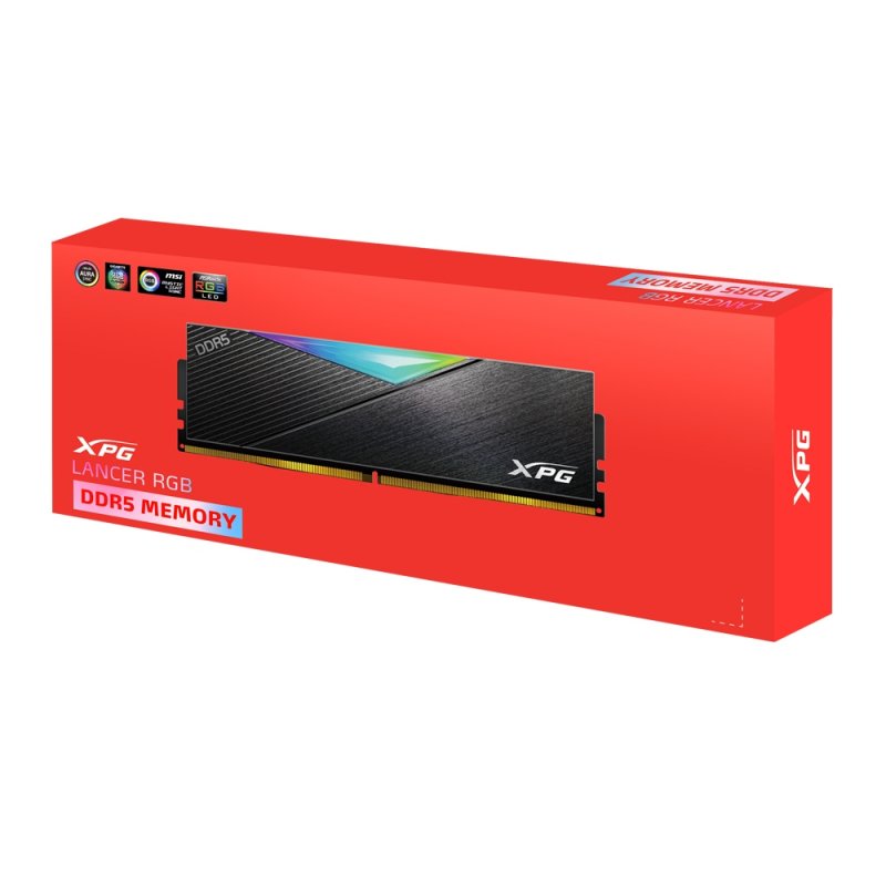Adata Lancer/ DDR5/ 16GB/ 6000MHz/ CL40/ 1x16GB/ RGB/ Black - obrázek č. 2