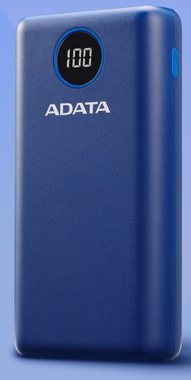 ADATA P20000QCD Power Bank 20000mAh modrá - obrázek produktu