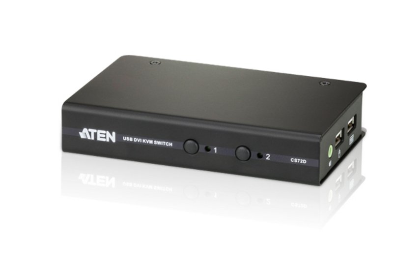 ATEN 2-port DVI KVM USB, audio 2.1, včetně kabelů - obrázek produktu