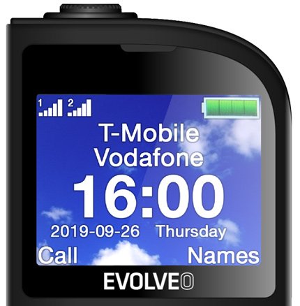 EVOLVEO EasyPhone FL, mobilní telefon pro seniory s nabíjecím stojánkem, černá - obrázek č. 10
