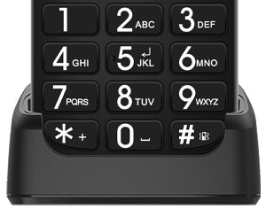 EVOLVEO EasyPhone FL, mobilní telefon pro seniory s nabíjecím stojánkem, černá - obrázek č. 2