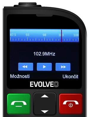 EVOLVEO EasyPhone FL, mobilní telefon pro seniory s nabíjecím stojánkem, černá - obrázek č. 8