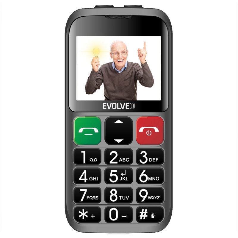 EVOLVEO EasyPhone ET, mobilní telefon pro seniory s nabíjecím stojánkem, stříbrná - obrázek č. 1