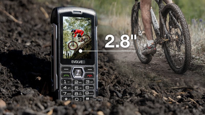EVOLVEO StrongPhone H1, vodotěsný odolný Dual SIM telefon, černá-šedá - obrázek č. 10