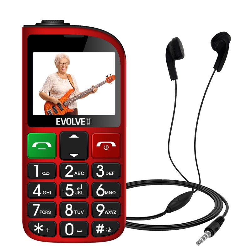EVOLVEO EasyPhone FL, mobilní telefon pro seniory s nabíjecím stojánkem, červená - obrázek č. 6