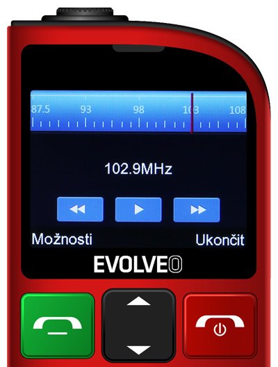 EVOLVEO EasyPhone FL, mobilní telefon pro seniory s nabíjecím stojánkem, červená - obrázek č. 10