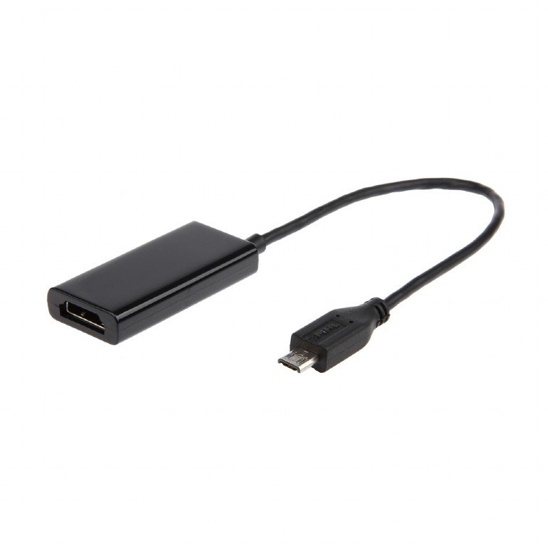 Gembird adaptér MHL (M) - HDMI (F) + microUSB (BF, 11pin), 16cm - obrázek produktu