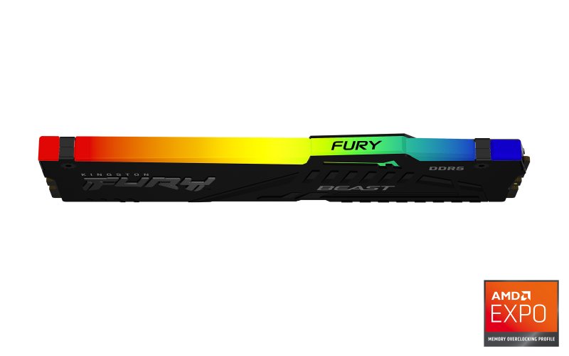 Kingston FURY Beast EXPO/ DDR5/ 16GB/ 6000MHz/ CL36/ 1x16GB/ RGB/ Black - obrázek č. 4