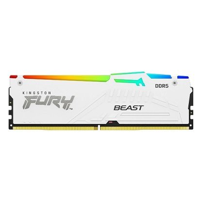 Kingston FURY Beast White/ DDR5/ 32GB/ 5600MHz/ CL40/ 1x32GB/ RGB/ White - obrázek produktu