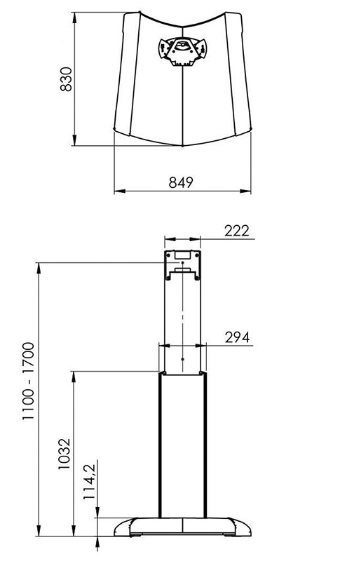 Stylový LCD stojan Vogel´s PFF 2420, nosnost 70 kg - obrázek produktu