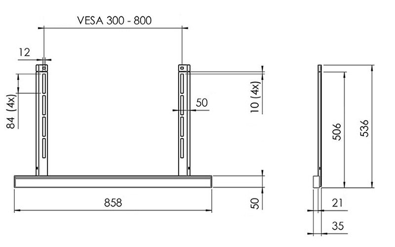Vogel`s RISE A111 adaptér pro uchycení příslušenství na stojany RISE - obrázek č. 2