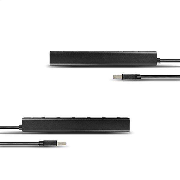 AXAGON HUE-SA7BP, 7x USB 3.0 ALU CHARGING hub, vč. AC adaptéru, kabel USB-A 40cm - obrázek č. 7