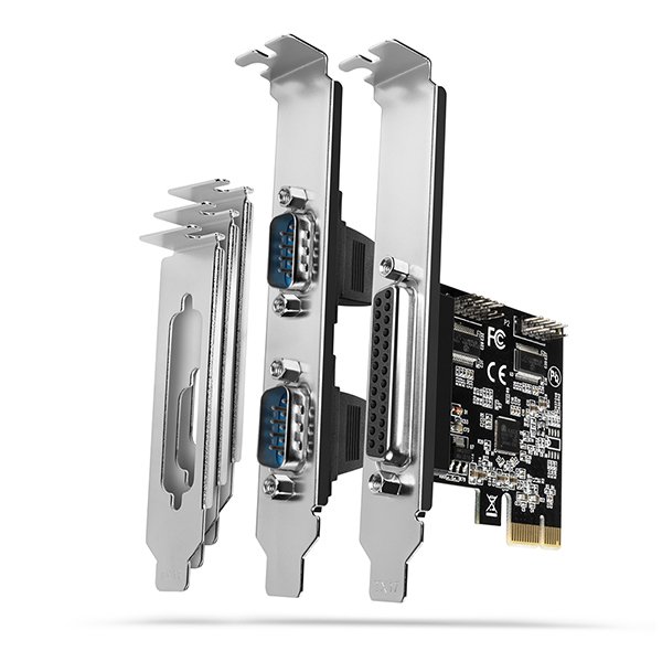 AXAGON PCEA-PSN, PCIe řadič - 1x paralelní (LPT) + 2x sériový port (RS232) 250 kbps, vč. LP - obrázek č. 1