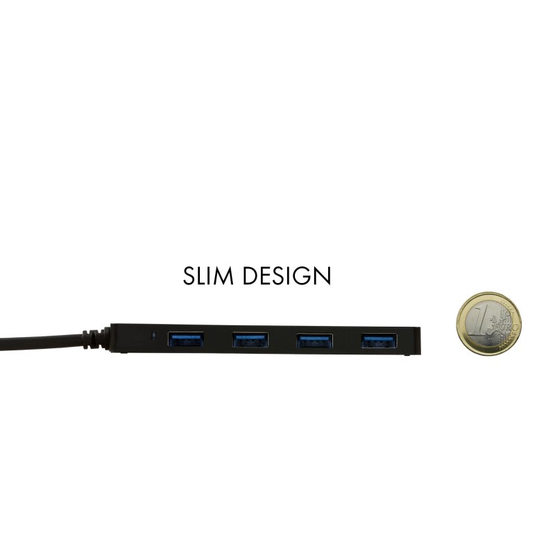 i-tec USB 3.0 SLIM HUB 4 Port passive - Black - obrázek č. 3