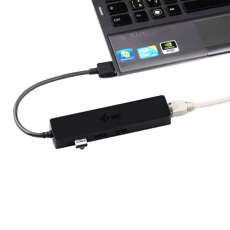 i-tec USB 3.0 SLIM HUB 3 Port With Gigabit LAN - obrázek č. 3