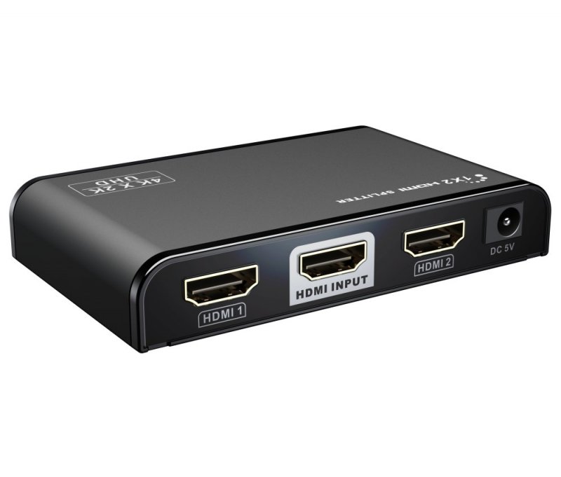 PremiumCord HDMI 2.0 splitter 1-2 porty, 4K x 2K/ 60Hz, FULL HD, 3D, černý - obrázek produktu