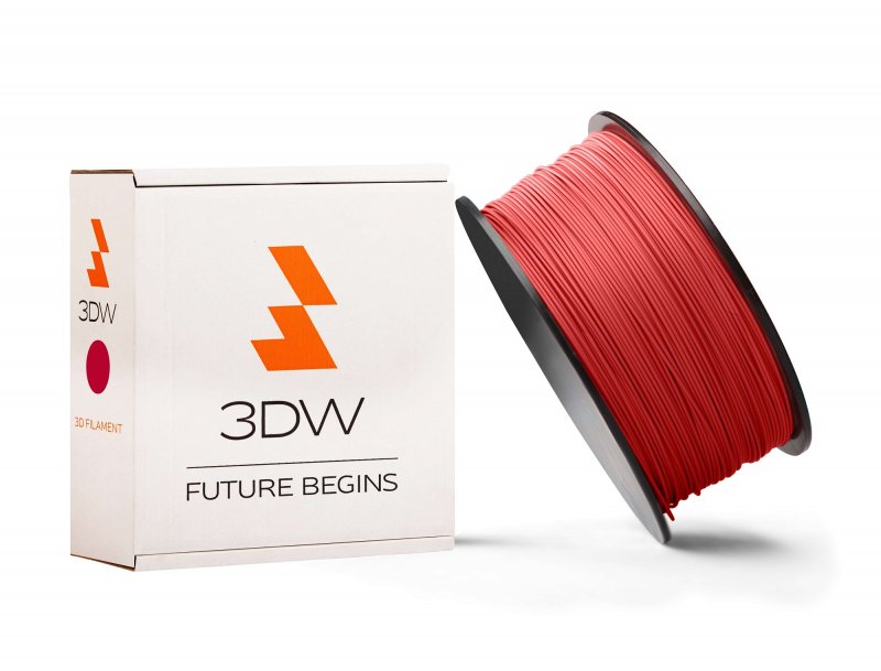 3DW - ABS filament 1,75mm červená, 0,5 kg,tisk 220-250°C - obrázek produktu