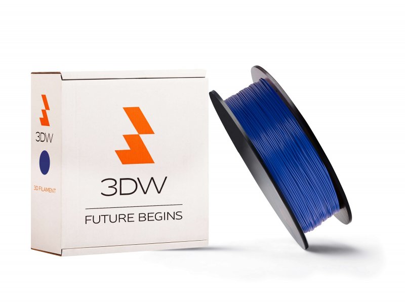 3DW - PLA filament 1,75mm tm.modrá, 0,5 kg,tisk190-210°C - obrázek produktu