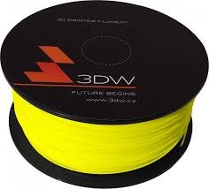 3DW - PLA filament 2,9mm žlutá, 1kg, tisk 195-225°C - obrázek produktu