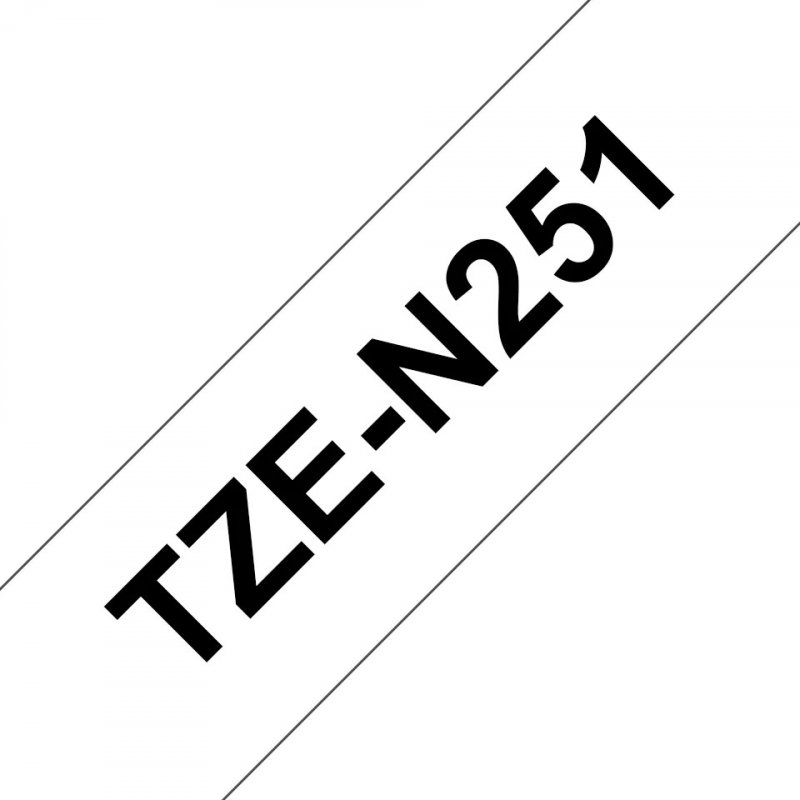 Brother TZE-N251,  bílá/ černá, 24mm - obrázek produktu