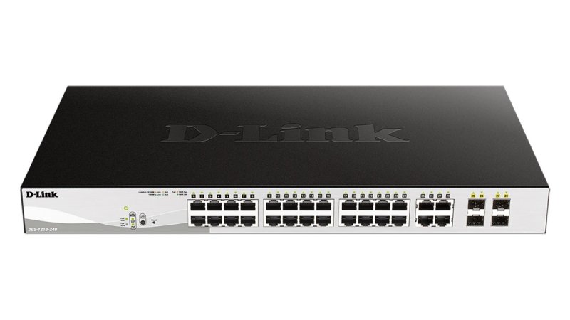 D-Link DGS-1210-24P, 24 PoE 10/ 100/ 1000 Base-T port + 4 TP/ SFP Combo Ports - obrázek produktu