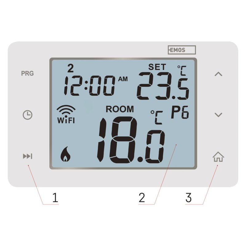 EMOS GoSMART progr.termostat WiFi-drátový P56201 - obrázek č. 1