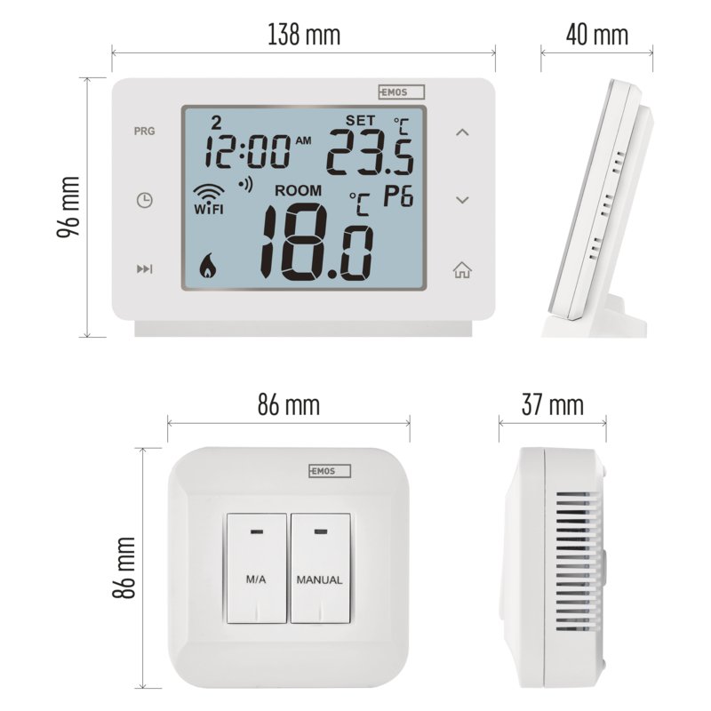EMOS GoSMART progr. termostat- bezdrátový P56211 - obrázek č. 1