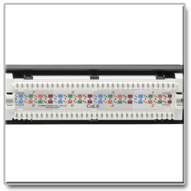 Tripplite Patch panel pro montáž do racku 1U,24xCat6 PoE+ Compliant,110/ Krone,568A/ B,RJ45 Ethernet - obrázek č. 2