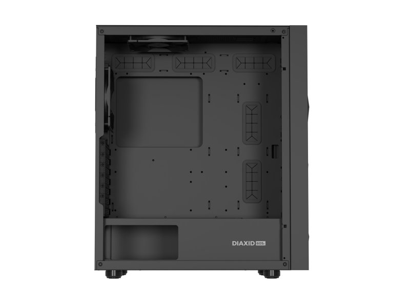 Počítačová skříň Genesis DIAXID 605F MIDI. USB-C. černá/ Midi Tower/ Transpar./ Černá - obrázek č. 2