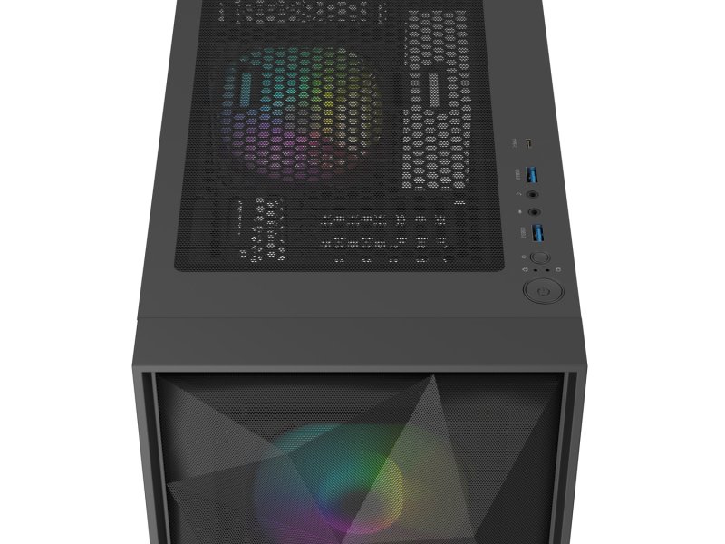 Počítačová skříň Genesis DIAXID 605 ARGB. MIDI. USB-C. černá/ Midi Tower/ Transpar./ Černá - obrázek č. 17