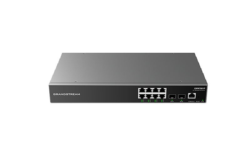 Grandstream GWN7801P Managed Network PoE Switch 8 1Gbps portů s PoE, 2 SFP porty - obrázek produktu