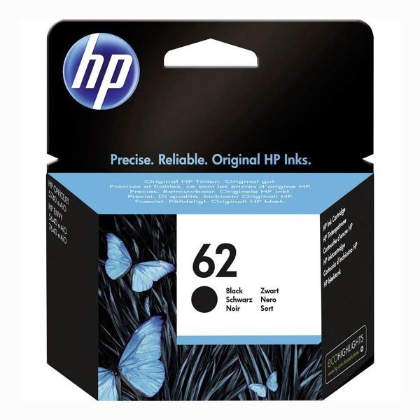 HP 62 černá inkoustová náplň, C2P04AE - obrázek produktu