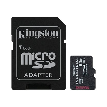Kingston Industrial/ micro SDHC/ 64GB/ 100MBps/ UHS-I U3 /  Class 10/ + Adaptér - obrázek produktu