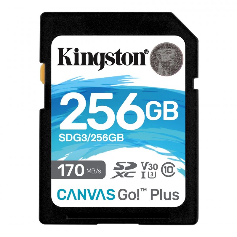 Kingston Canvas Go Plus/ SDXC/ 256GB/ 170MBps/ UHS-I U3 /  Class 10 - obrázek produktu