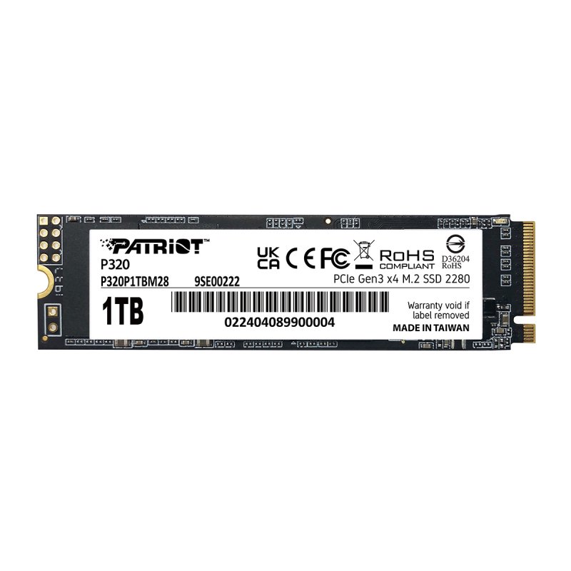 PATRIOT P320/ 1TB/ SSD/ M.2 NVMe/ 5R - obrázek produktu