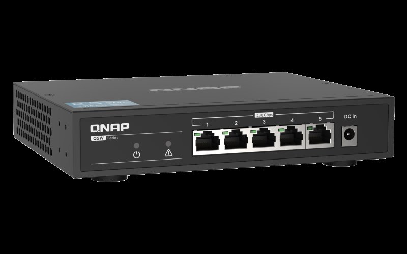 QNAP switch QSW-1105-5T (5x 2,5GbE port, pasiv. chlazení, 100M/  1G/  2,5G, Broadcom Chipset) - obrázek č. 2