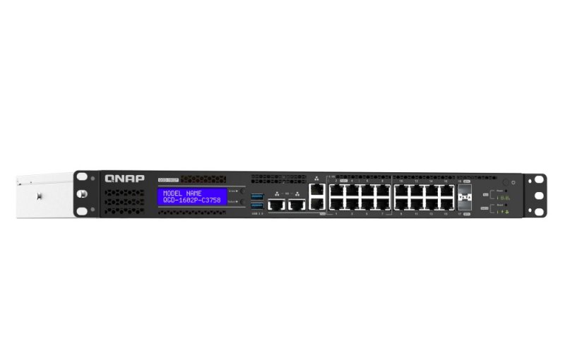 QNAP řízený hybridní switch QGD-1602-C3558-8G (8x GbE + 8x 2,5 GbE + 2x 10GbE SFP+, 8GB RAM) - obrázek č. 1
