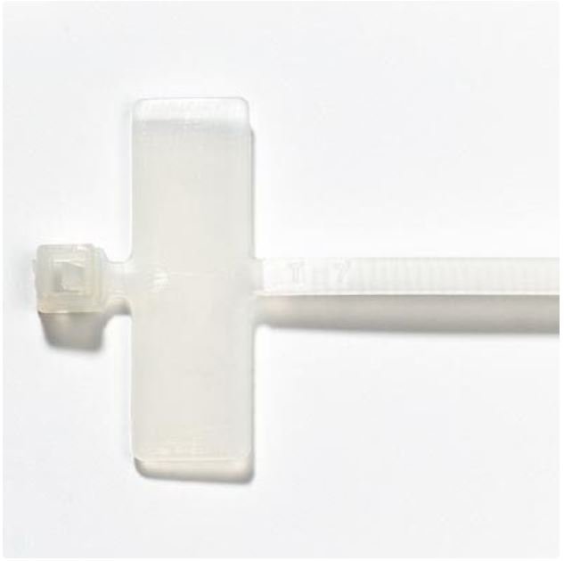 Stahovací pásek s popisovatelným štítkem 2,4x103mm, bílý, 100ks - obrázek produktu