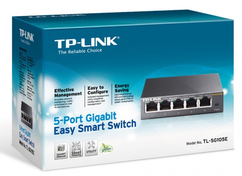 TP-Link TL-SG105E 5-Port Gigabit Easy Smart Switch - obrázek č. 3