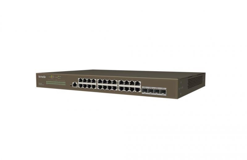 Tenda TEG5328F Gigabit L3 Managed Switch, 24x RJ45 1Gb/ s, 4x SFP, STP, RSTP, MSTP, IGMP, VLAN, Rack - obrázek č. 2